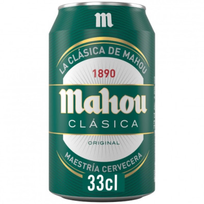 Cerveza Mahou Clásica lata 33 cl.