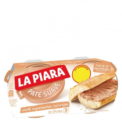 Paté suave de hígado de cerdo Sólo Natural La Piara pack de 2 unidades de 75 g.