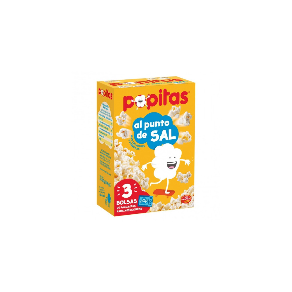 Palomitas saladas para microondas Carrefour pack de 6 unidades de