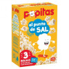 Palomitas saladas para microondas Popitas sin gluten y sin lactosa pack de 3 bolsas de 100 g.