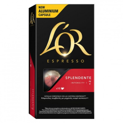 Café splendente en cápsulas L'Or Espresso compatible con Nespresso 10 unidades de 5,2 g.