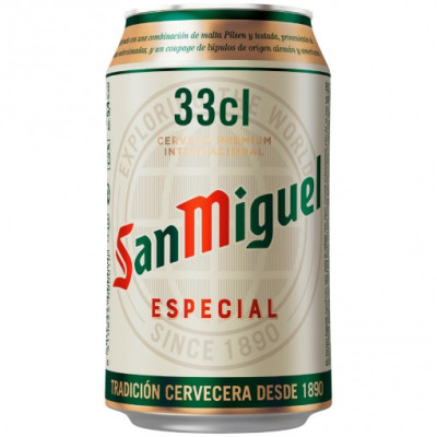 Cerveza San Miguel especial Lager lata 33 cl.