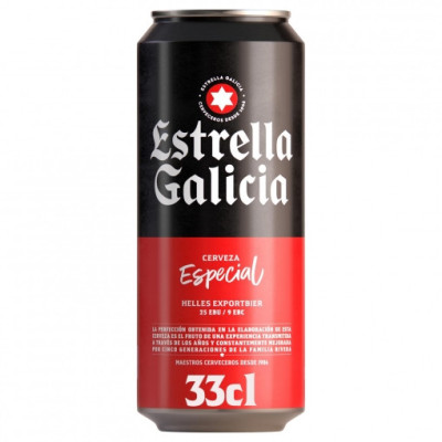 Cerveza Estrella Galicia especial lata 33 cl.