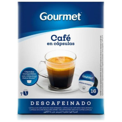 Café Descafeinado Gourmet 16 cápsulas