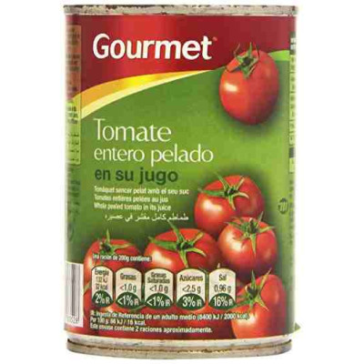 Tomate Entero Pelado Gourmet 240gr