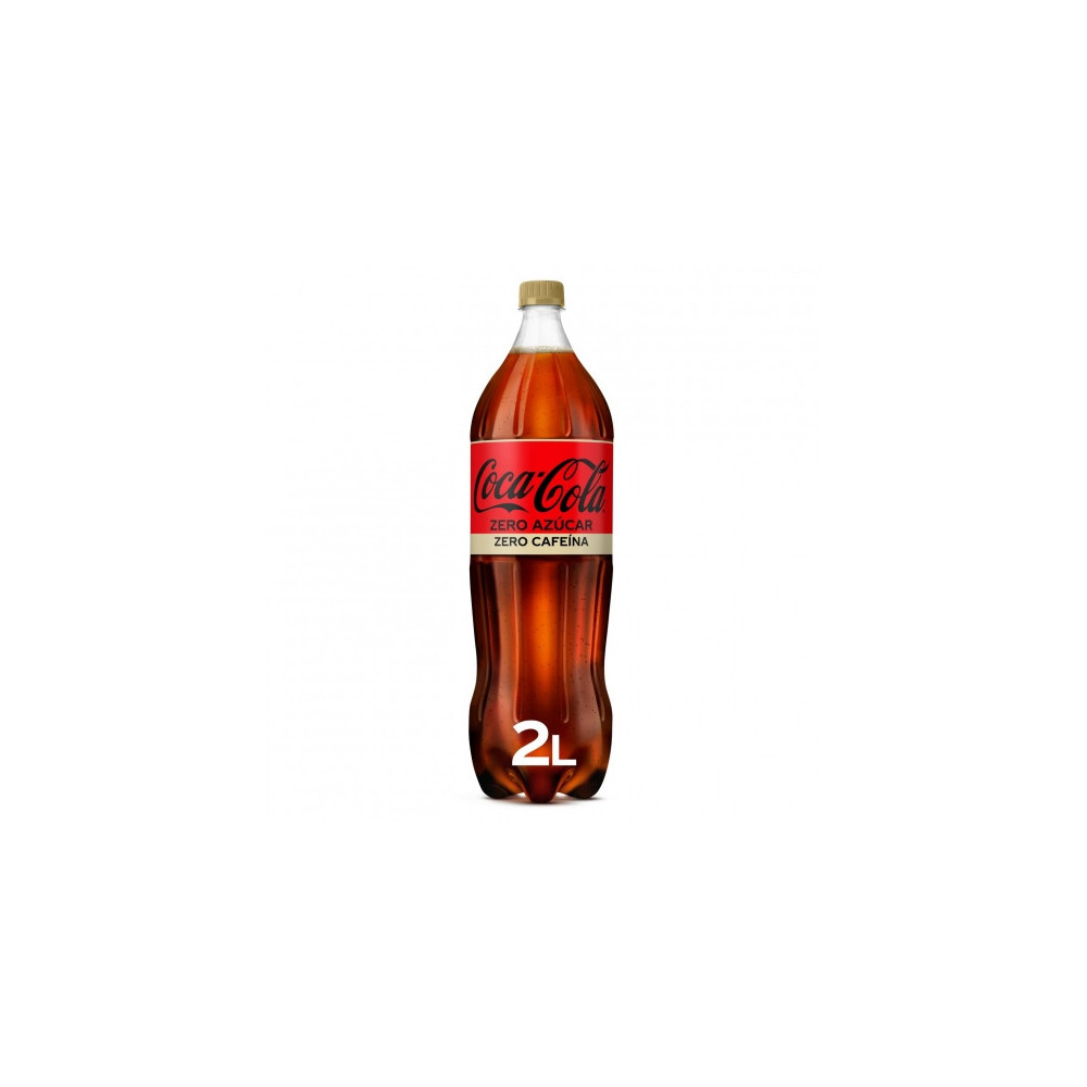 Refresco de cola Coca Cola zero sin cafeína botella 2 l.