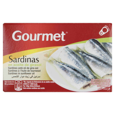 Sardinas en Aceite de Girasol Gourmet 88gr