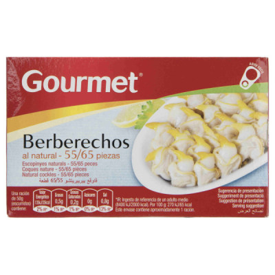 Berberechos Pequeños 60/70 Piezas Gourmet